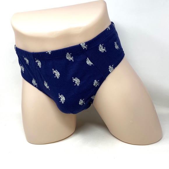 💖MEGA SALE💖US POLO ASSN. Men's Underwear LOW RISE BRIEFS Navy USMOOCPB04006 - Picture 2 of 8